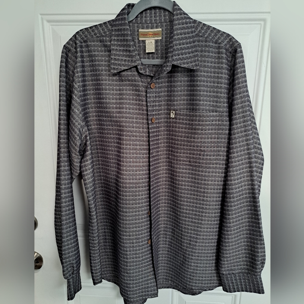 Original Island Sport men's shirt, long gas gray color in size L.